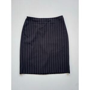 Vtg 90s Black Pin Striped Office Siren Pencil Dress / Sz 5 / A-List / Grunge